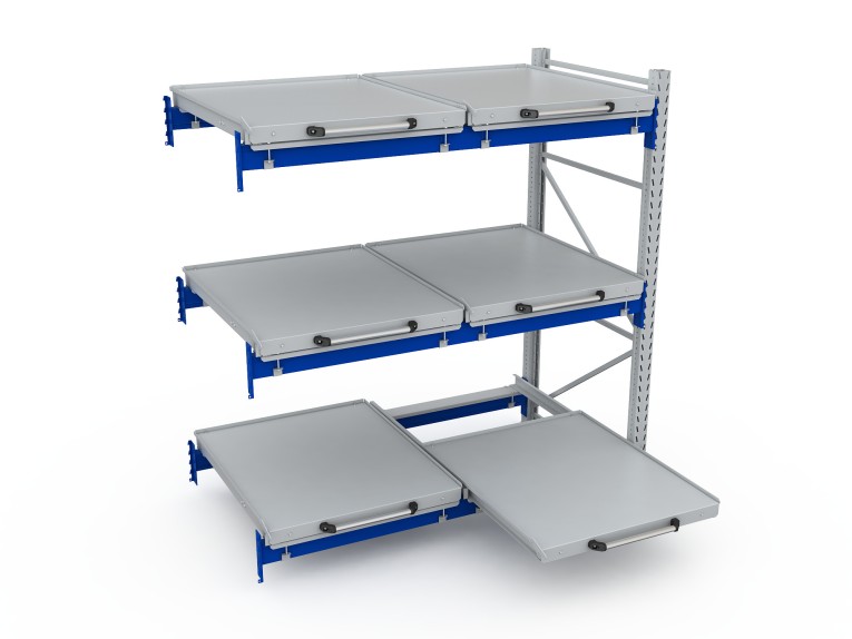 Стеллаж с выкатными платформами S-HEAVY 500 (3 яруса хранения) купить в Екатеринбурге Стеллаж с выкатными платформами S-HEAVY 500 (3 яруса хранения) купить в Екатеринбурге