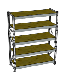 Стеллаж грузовой СГР 2000x900x500 5 полок (фанера) Стеллаж грузовой СГР 2000x900x500 5 полок (фанера)