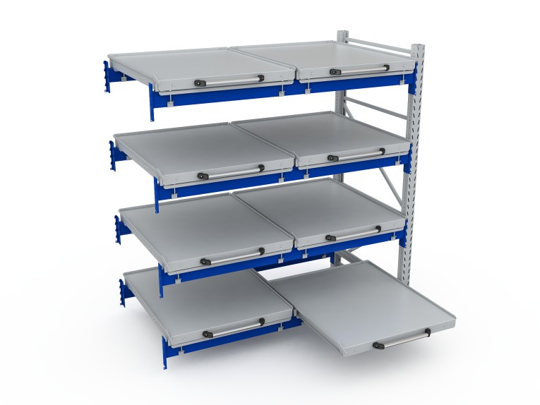 Стеллаж с выкатными платформами S-HEAVY 500 (4 яруса хранения) купить в Екатеринбурге Стеллаж с выкатными платформами S-HEAVY 500 (4 яруса хранения) купить в Екатеринбурге