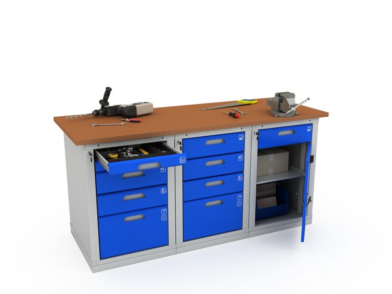 Верстак трехтумбовый WOKER PRO 3542.1800 купить в Екатеринбурге Верстак трехтумбовый WOKER PRO 3542.1800 купить в Екатеринбурге