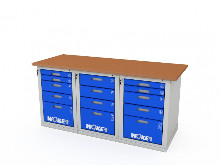 Верстак трехтумбовый WOKER PRO 3545.1800 купить в Екатеринбурге